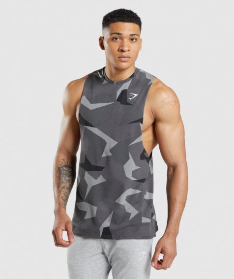 Podkoszulki Gymshark Critical Drop Arm Męskie Camo | PL 852BRD